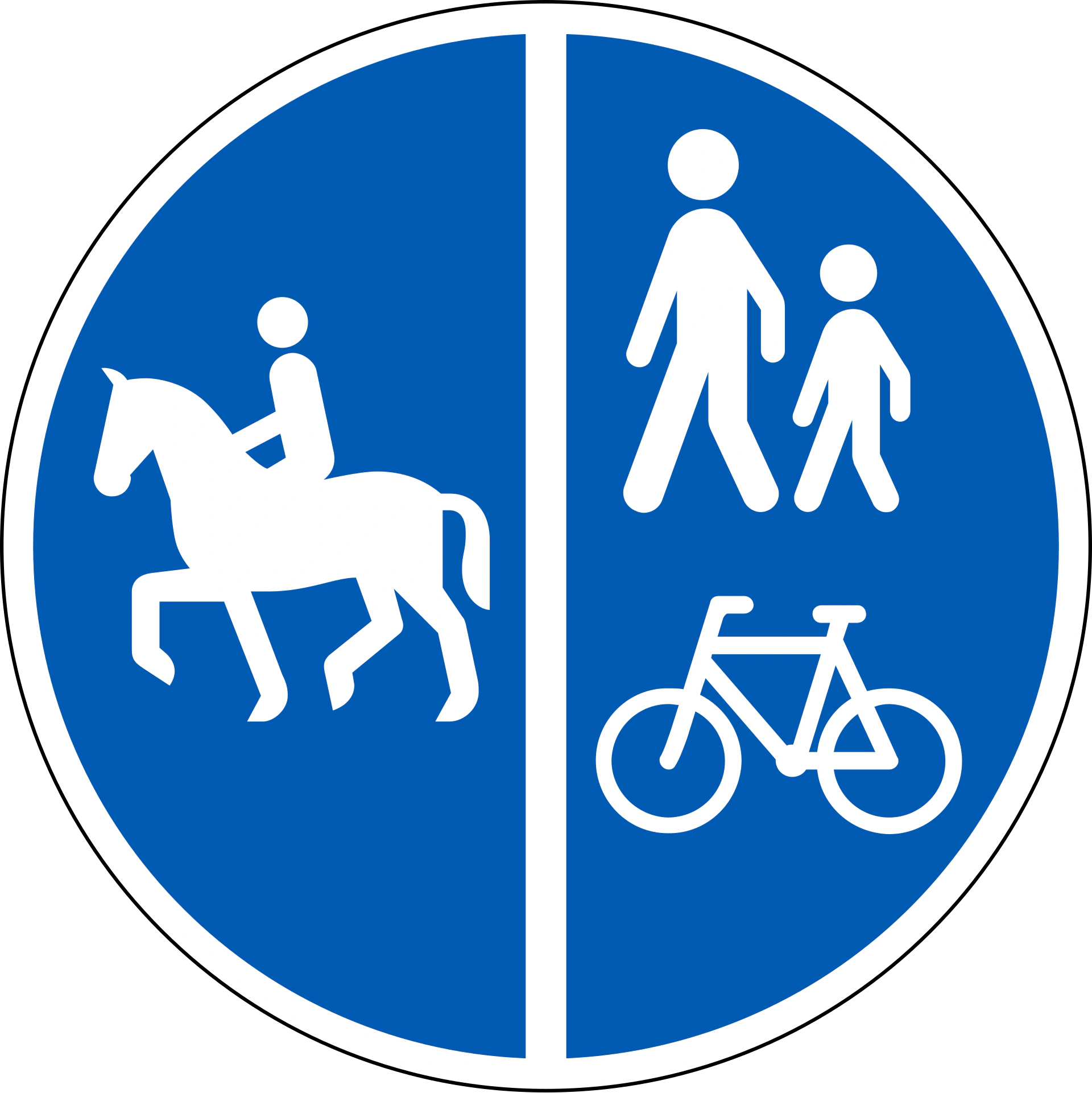 D26.3 - Getrennter Weg Verkehrsschild