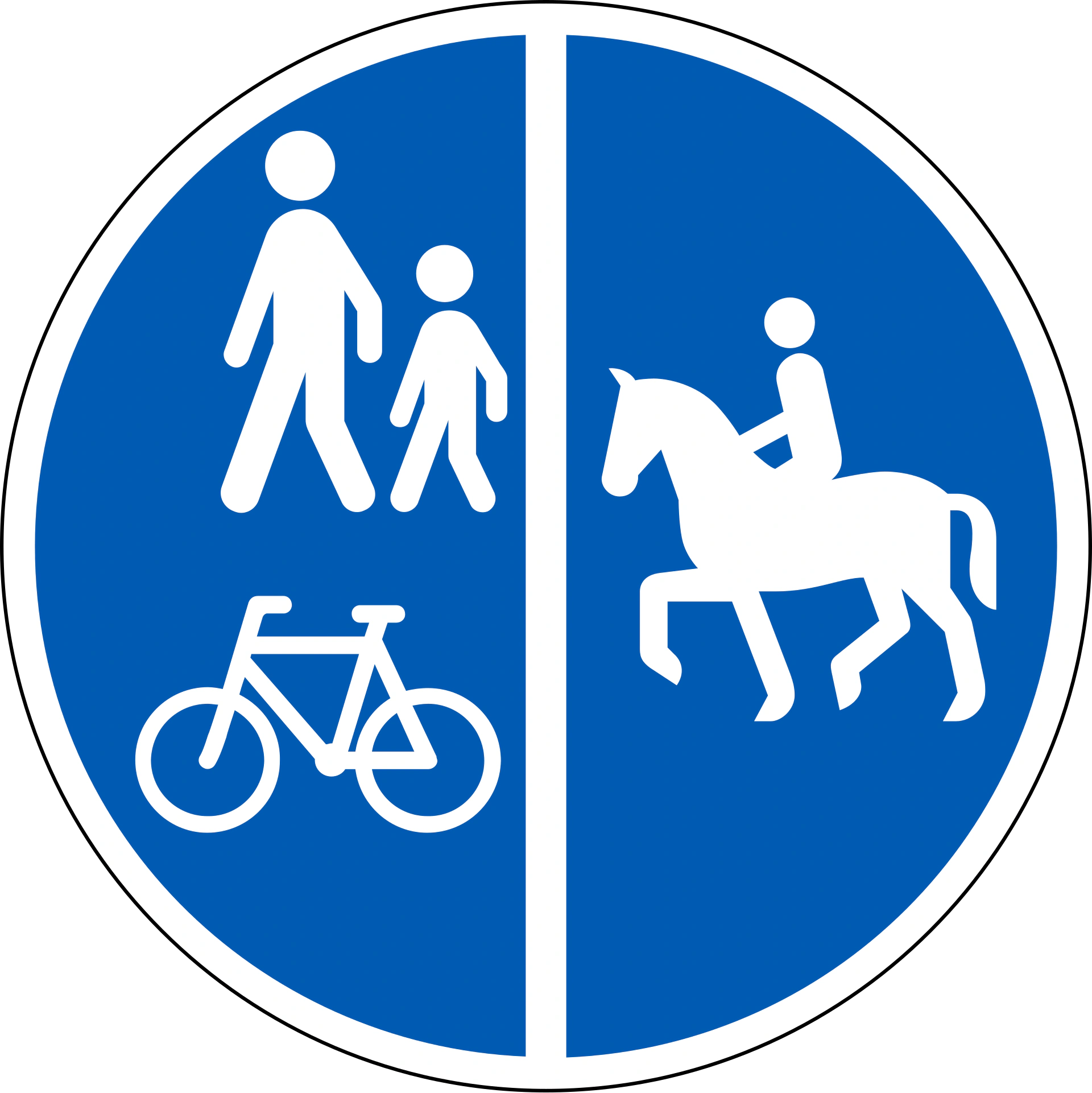 D26.4 - Getrennter Fahrweg Verkehrsschild