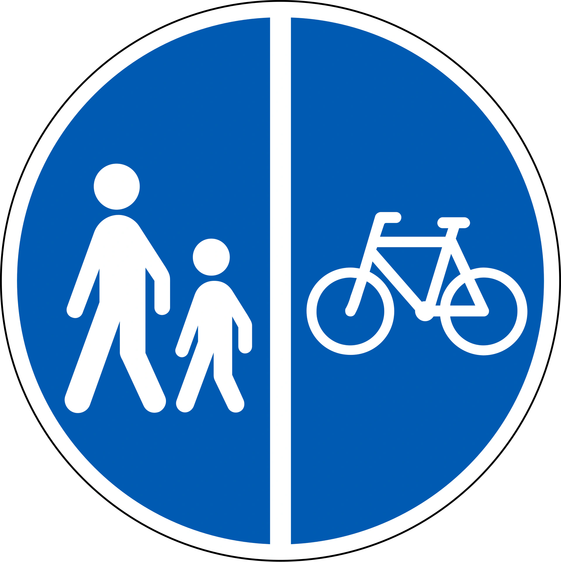D26 - Getrennter Weg Verkehrsschild