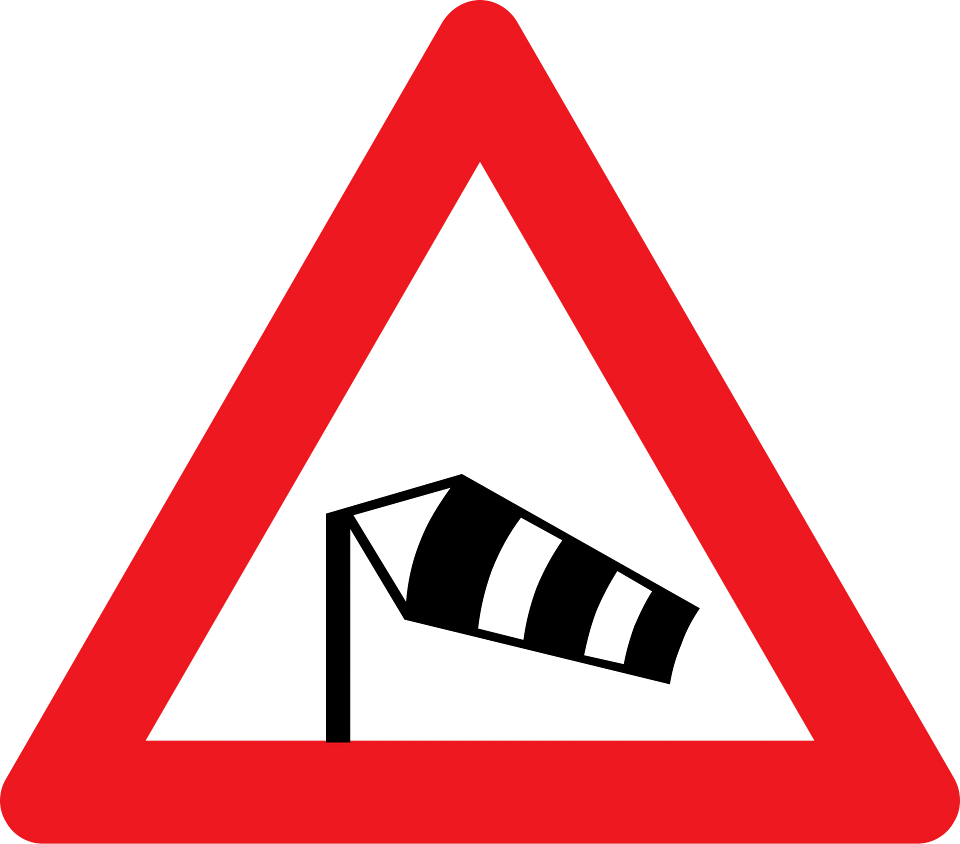 A95 - Seitenwind Verkehrsschild