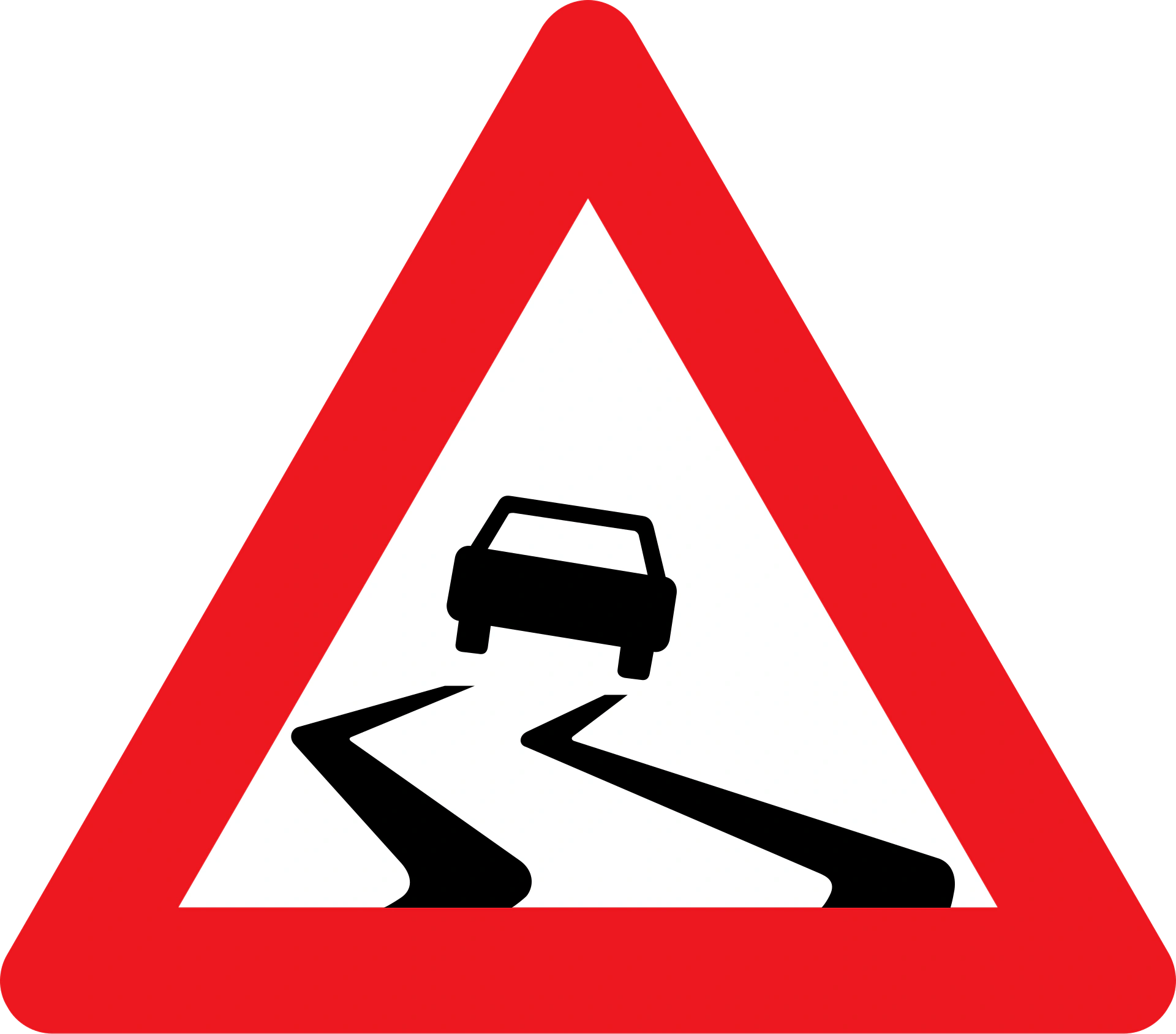 A31 - Glatte Fahrbahn Verkehrsschild