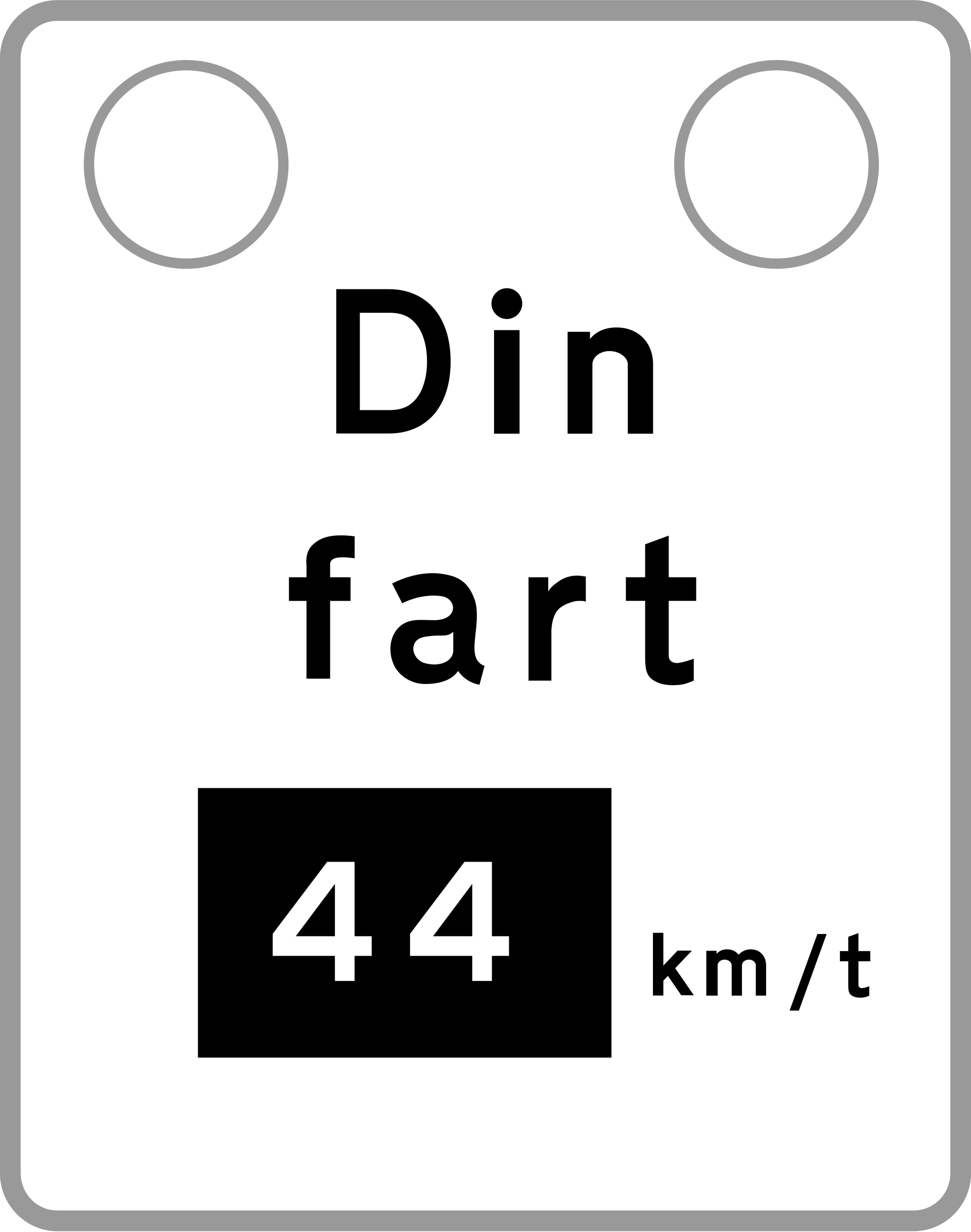 E91 - Tempolimit-Anzeigetafel Verkehrsschild
