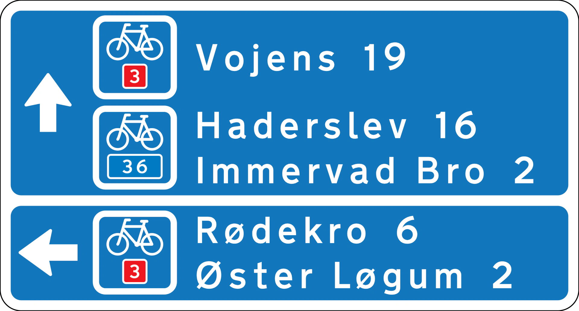F21.3 - Gestapeltes Richtzeichen Verkehrsschild