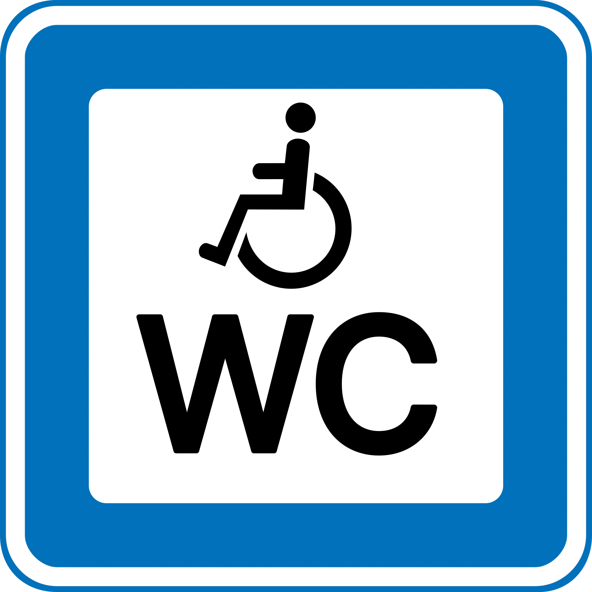 M46.1 - Toilette (behindert) Verkehrsschild