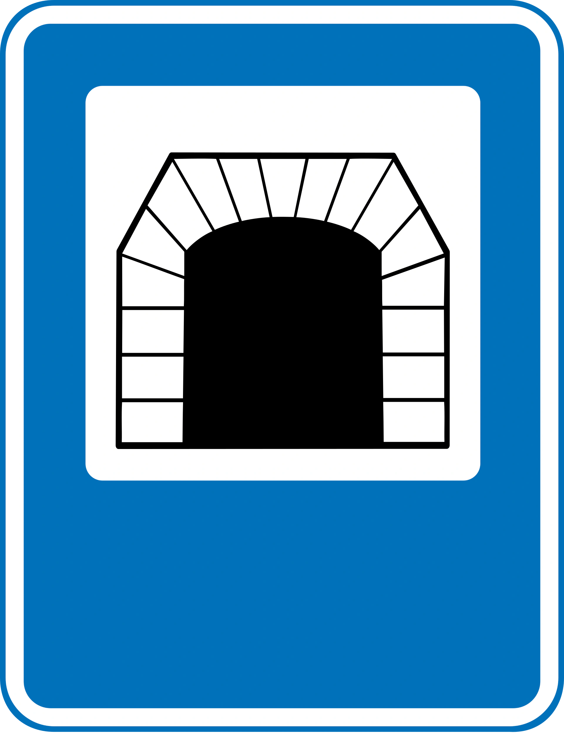 E35 - Tunnel Verkehrsschild
