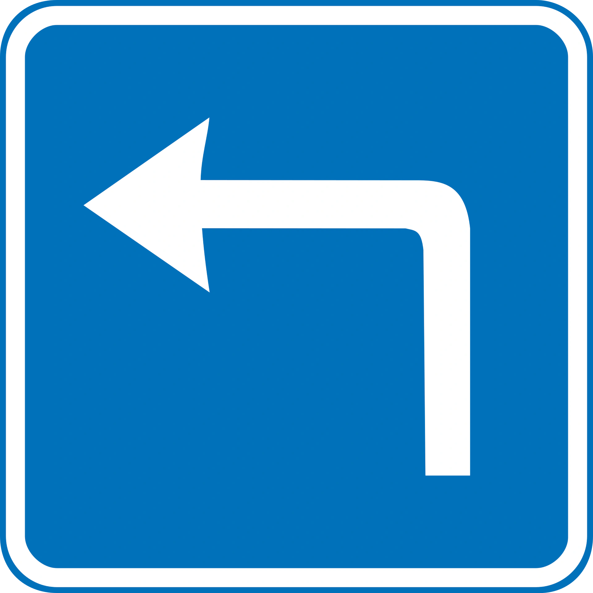 E11.4 - Links abbiegen Verkehrsschild