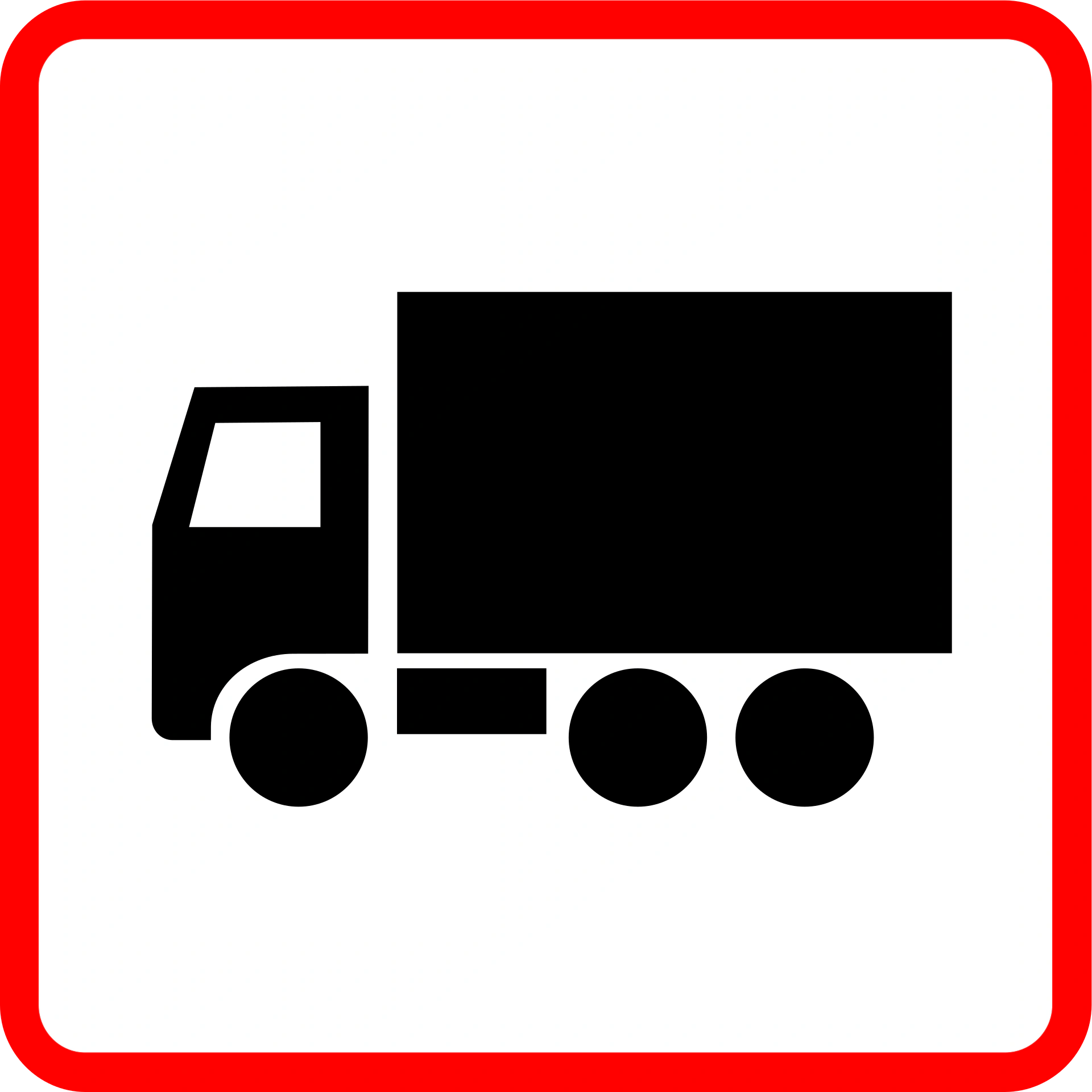 U4.1 - Fahrzeugart(en) (hier LKW) Verkehrsschild