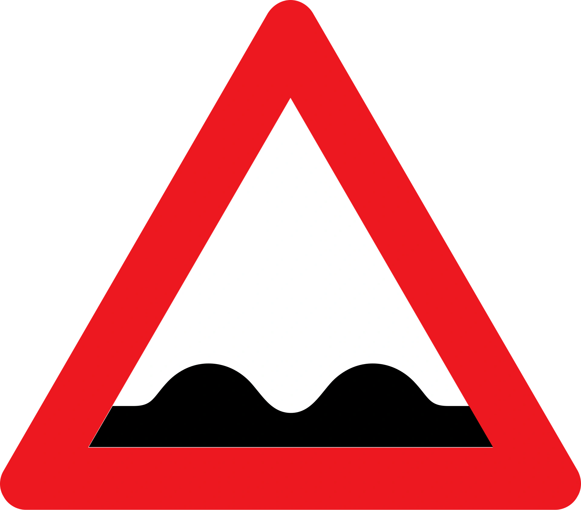 A37 - Unebene Fahrbahn Verkehrsschild