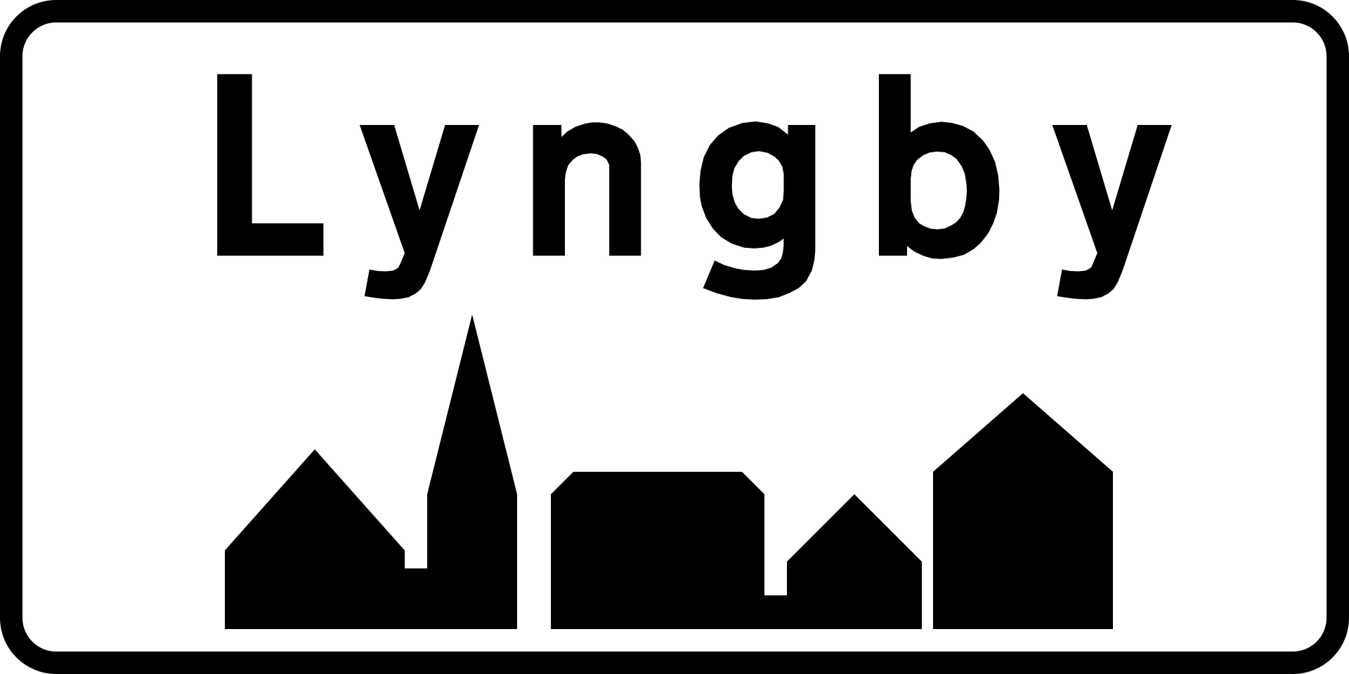 E55 - Stadtgebiet Verkehrsschild