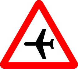 P-12 - Tieffliegende Luftfahrzeuge Verkehrsschild