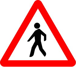 P-20a - Fußgänger Verkehrsschild
