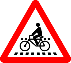 P-22a - Radfahrerüberquerung Verkehrsschild