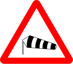 P-29 - Seitenwind Verkehrsschild