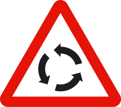 P-4 - Kreisverkehr Verkehrsschild