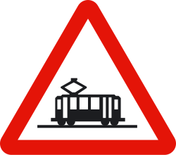P-6 - Bahnübergang Verkehrsschild