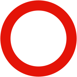 R-100 - Keine Fahrzeuge Verkehrsschild