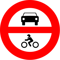 R-102 - Keine Kraftfahrzeuge Verkehrsschild