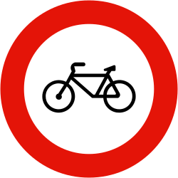 R-114 - Keine Fahrräder Verkehrsschild