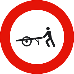 R-115 - Keine Handwagen Verkehrsschild