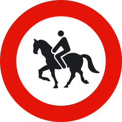 R-117 - Keine Reittiere Verkehrsschild