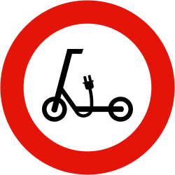 R-118 - Keine persönlichen Mobilitätshilfen Verkehrsschild