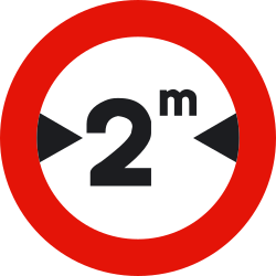 R-204 - Segnale stradale Limitazione di larghezza