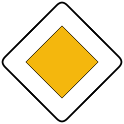 R-3 - Vorfahrtstraße Verkehrsschild