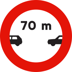 R-300 - Mindestabstand Verkehrsschild