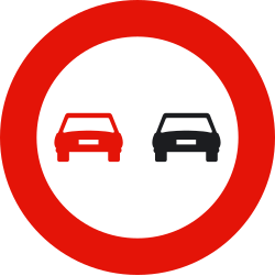 R-305 - Überholverbot Verkehrsschild