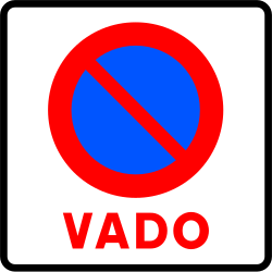 R-308e - Kein Parken auf der Einfahrt Verkehrsschild