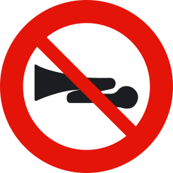 R-310 - Kein Hupen Verkehrsschild