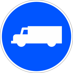 R-406 - Segnale stradale Strada per autocarri e furgoni