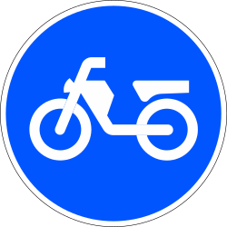 R-407b - Segnale stradale Strada per ciclomotori (e veicoli per persone a mobilità ridotta)