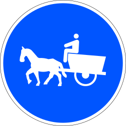 R-408 - Segnale stradale Strada per veicoli a trazione animale