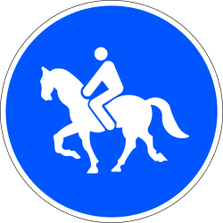 R-409 - Segnale stradale Strada per animali montati