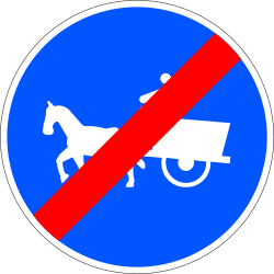 R-511 - Segnale stradale Fine della strada per i veicoli a trazione animale