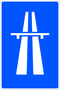 S-1 - sinal de trânsito Autoestrada