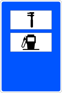 S-106 - Erfrischungen Verkehrsschild