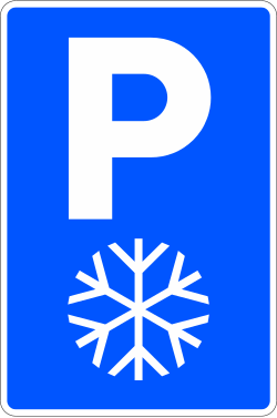 S-129 - Bewachter Parkplatz mit Dienstleistungen Verkehrsschild