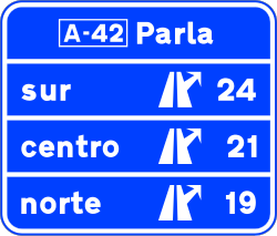 S-247 - Panneau routier Panneau d'annonce de sortie sur une déviation