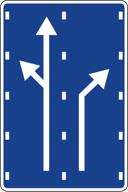S-260 - Panneau routier Présignalisation de voie