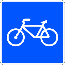 S-35 - sinal de trânsito Via reservada para bicicletas