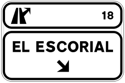 S-351 - Panneau routier Signalisation sur autoroute et voie rapide. Départ immédiat vers route conventionnelle