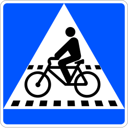 S-45 - sinal de trânsito Travessia de Ciclistas