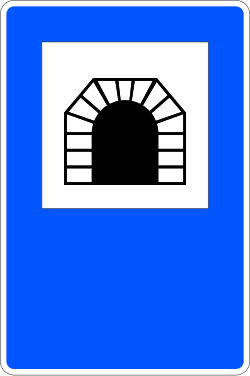 S-5 - sinal de trânsito Túnel
