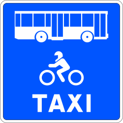S-51a - Fahrspur für bestimmte Fahrzeugarten Verkehrsschild