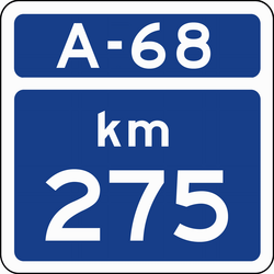 S-570 - Kilometerstein auf Autobahn und Schnellstraße Verkehrsschild