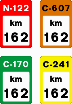 S-572 - Kilometerstein auf Landstraße Verkehrsschild