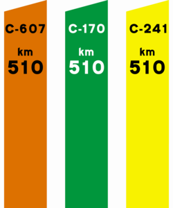 S-575 - Kilometerstein Verkehrsschild