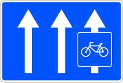 S-65a - Radweg neben Einbahnstraße Verkehrsschild